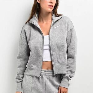 Nike Phoenix Oversizes Zip Track Jacket Sweatshirt